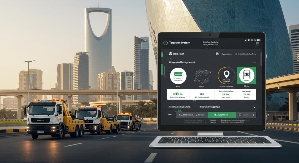Taqdeer System for Towing Services in Riyadh, KSA